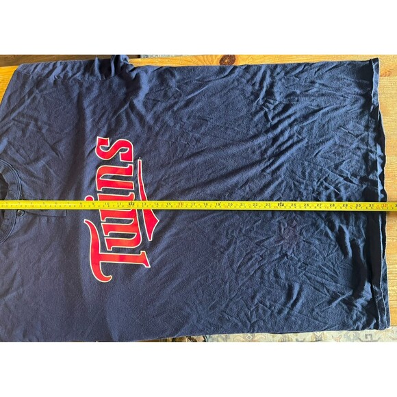 Vintage Minnesota Twins Shirt 2XL Single Stitch Majestic Jersey XXL Blue MLB - Picture 7 of 11